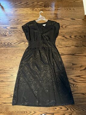 Ankle length black floral dress, size M, Urban Renewal